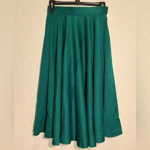 Gorgeous Vintage 70’s Japanese Emerald Green Full Circle Skirt Size XS